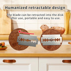 UFO Wooden Bread Lame Slashing Tool, Dough Scoring Knife with 5 Razor Blades and Storage Cover,Sourdough Bread Scoring Tool for Homemade (Lotus patterns)