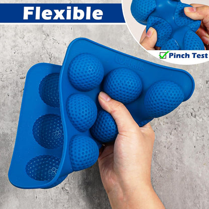 Webake Golf Ball Chocolate Molds, Silicone 12-Cavity Mold for Cake Decorations, Hot Chocolate Bomb, Candy (Pack of 2)