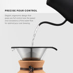 Bodum 27oz Bistro Gooseneck Elektryczny Czajnik Wodny, Zalewanie Kawy i Herbaty, Stal Nierdzewna, Matowa Czerń