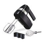 Hamilton Beach Electric Hand Mixer, 6 Speeds + Stir Button, 300 Watts of Peak Power for Powerful Mixing, Includes Whisk and Storage Clip, Black (62628)