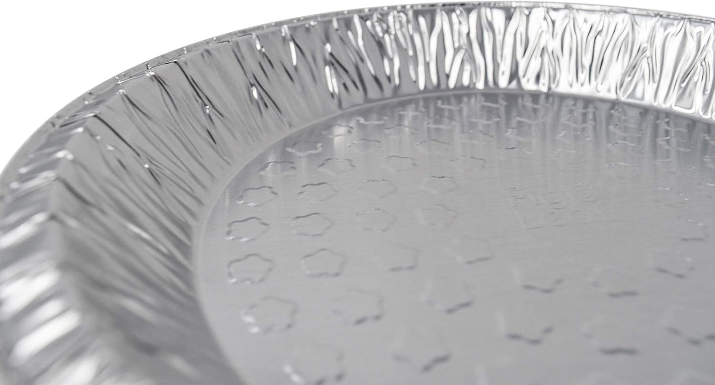 Fig & Leaf (60 Pack) Premium 9-Inch Pie Pans l Disposable Aluminum Foil l Heavy-Duty l Tin Plates for Tart Quiche Pies