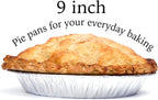 9" Aluminum Foil Pie Tins (25 Pack), Disposable Aluminum Pie Pans, Foil Pans for Baking, Cooking, Freezer Safe, Round Foil Pans, Foil Plates Perfect for Quiche, Tarts, Pies, & Takeout Spare Essentials