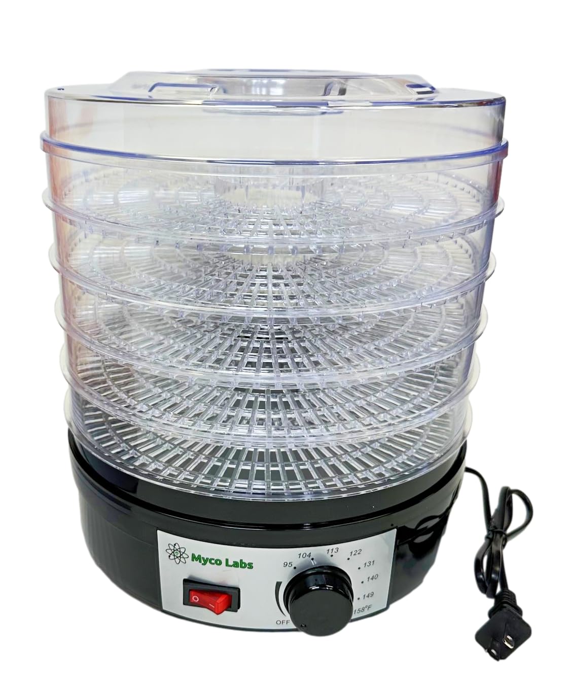 Myco Labs 350 Watt Mushroom Dehydrator with Adjustable Temperature Control and Extra Tall Trays