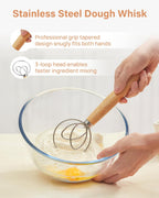 Kootek Banneton Bread Proofing Basket Set of 2, 9 Inch Round Sourdough Starter Kit, Baking Supplies Tools with Dough Whisk, Scoring Lame, and Other Accessories for Artisan Bread Making