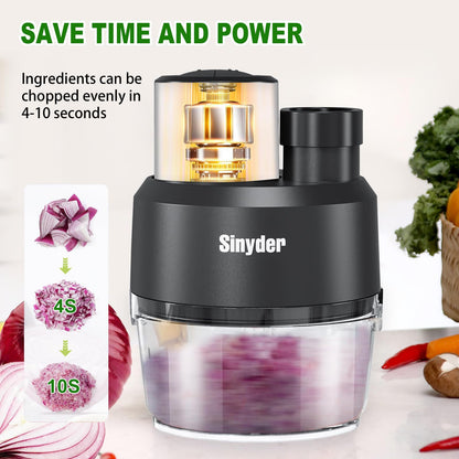 Mini Food Processors 4 Cup,Electric Food Chopper,Small Meat Grinder with 2 Bowls,2 Speed & 2 Different Function Blades for Vegetable, Meat, Nuts,Functions for Mincing, Dicing, Shredding,Slicing