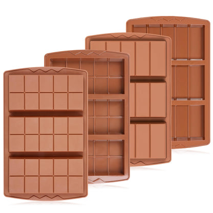 1 Pc Chocolate Bar Mold Deep Large Chocolate Molds Silicone Break Apart Thick Silicone Molds for Candy Bar (10 Snap）