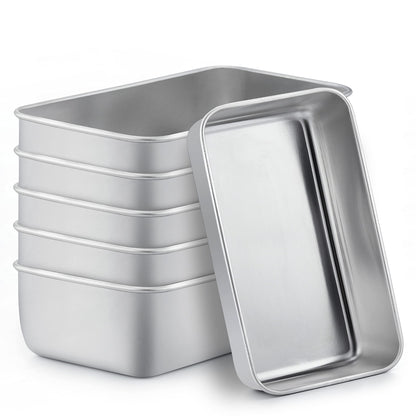 TeamFar Loaf Pans for Baking Bread, 9 × 5 Inch Stainless Steel Loaf Bread Pans Tins for Homemade Brownies, Healthy & Sturdy, Oven & Dishwasher Safe - Set of 2