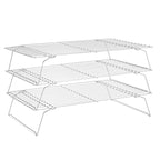 Cooling Rack for Baking 2-Pack, 16x10 Inches Baking Rack, Thick Wire Cookie Rack for Cooking, Roasting, Grilling, Drying, Oven Safe, Fits Half Sheet Pan, Silver