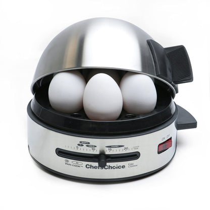 Chef'sChoice 810 Gourmet 7-Egg Cooker with Electronic Timer, Audible Signal & Nonstick Stainless Steel Design