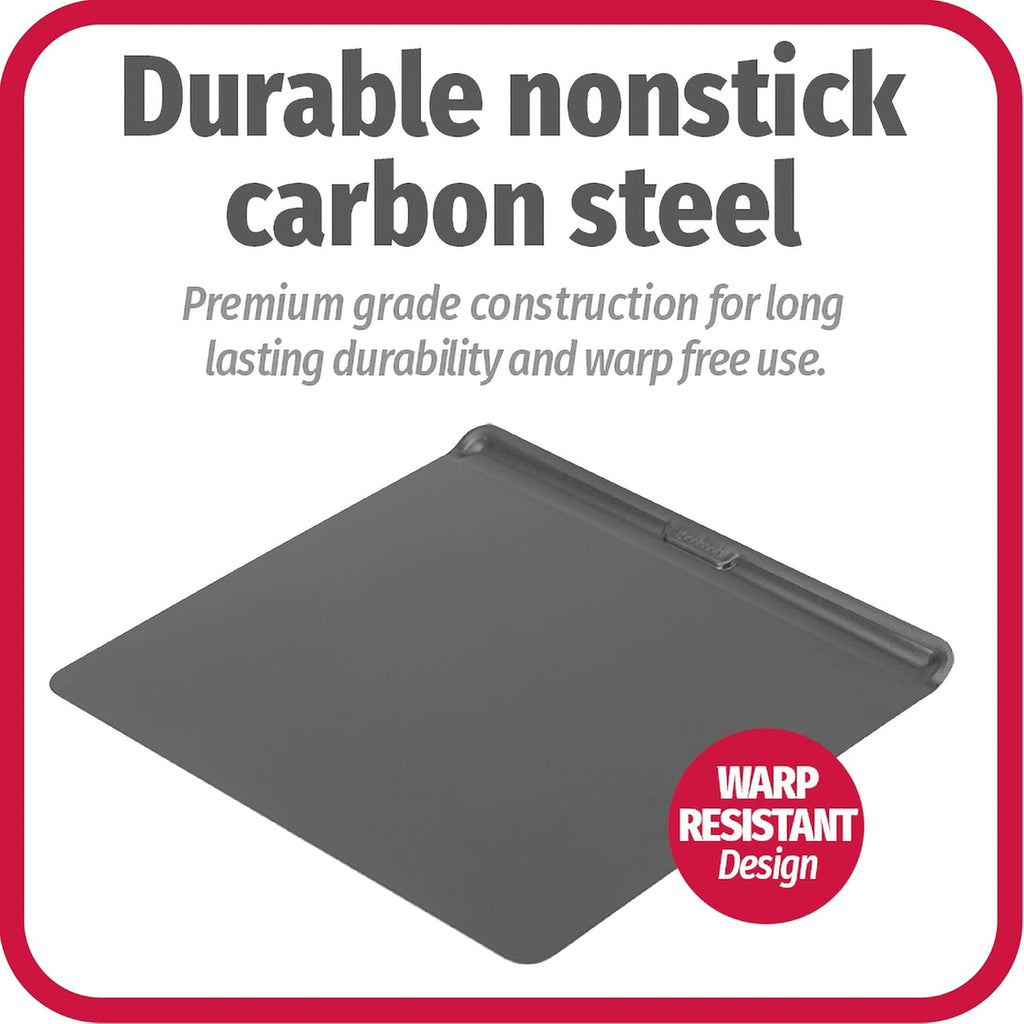 GoodCook AirPerfect Non-Stick Air Insulated Cookie Sheet Set, 2 Piece - Large 16” x 14” & Medium 14” x 12” - Carbon Steel Cooking Pans, Bakeware Set, Cookie Sheets for Baking, Oven Pan Set