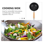ABOOFAN Small Wok Stir Fry Pan Chinese Wok with Round Bottom Wok Chinese Pow Wok 20cm Japanese Cookware Single Person Wok for Kitchen
