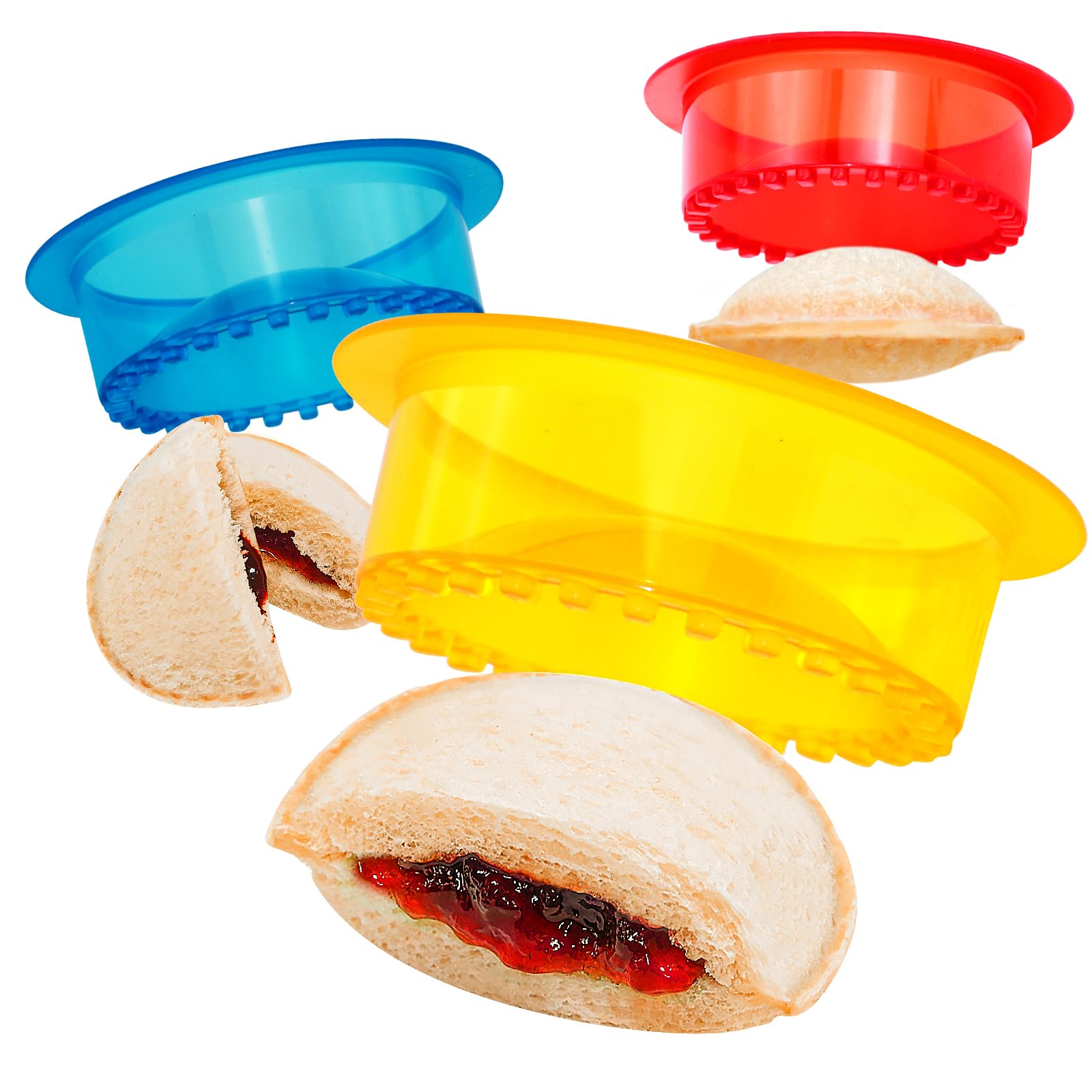 HiYZ Sandwich Cutter and Sealer - 5 PCS Decruster Sandwich Maker - Peanut Butter and Jelly Crustless Sandwich Bread Pancake Maker Cookie Cutter for Kids Children Boys Girls