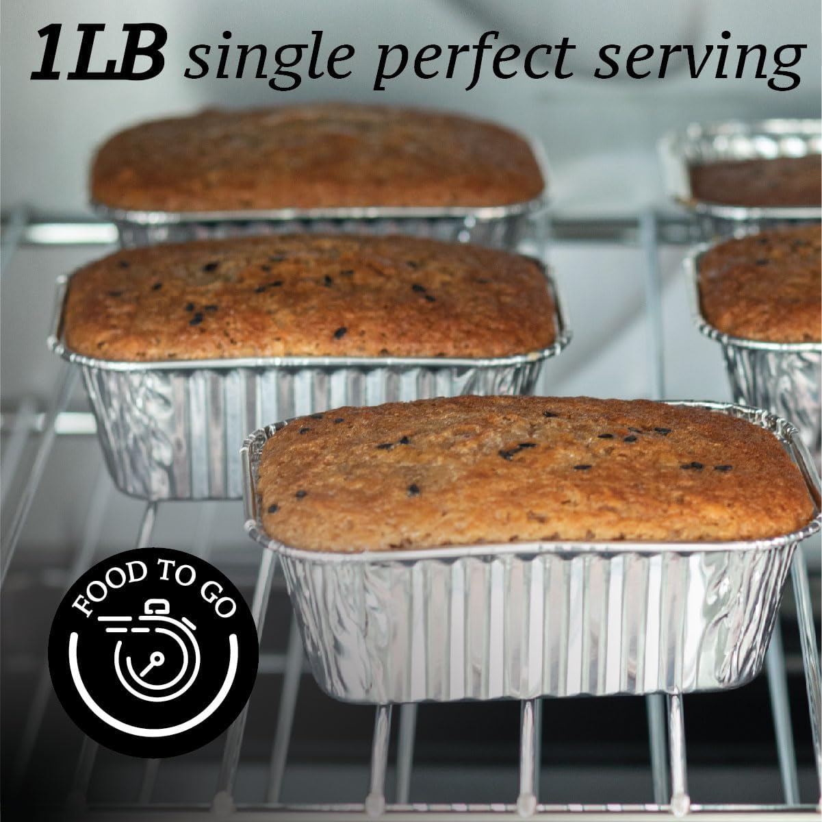 Spare Essentials (55 Pack) 1LB Mini Foil Loaf Pans - 1 Pound Disposable Aluminum Baking Pans for Individual Bread, Cake, Meatloaf - Small Loaf Pans with Liners, Small Bread Tins 6 x 3.5 x 2