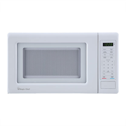 Magic Chef MC77MW Countertop Microwave Oven, Small Microwave for Compact Spaces, 700 Watts, 0.7 Cubic Feet, White