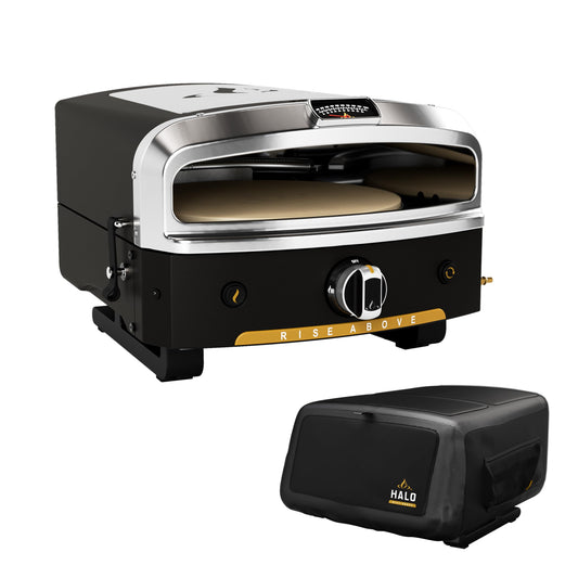 HALO Versa 16 Outdoor Pizza Oven | Rotating Stone bakes up to 16" Pizzas | Packed with Oven Cover