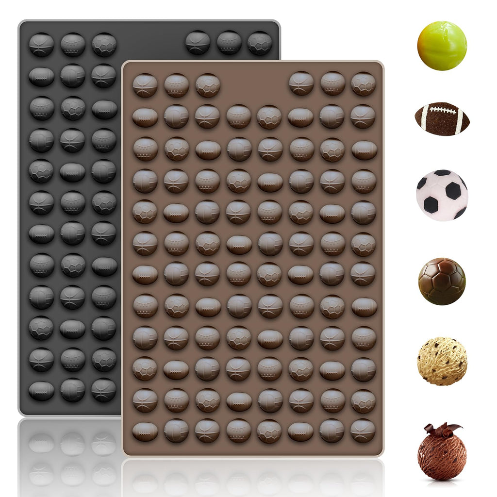 2 PCS Mini Silicone Molds, 106 Cavity Dog Bone + 69 Cavity Paw Mold for Baking Biscuits, Cookies, Candy, Chocolate, Jelly Pet Dog Treats