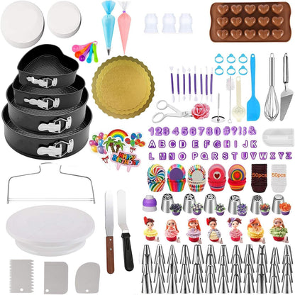 Cake Decorating Turntable,Cake Decorating Supplies with Decorating Comb/Icing Smoother(3pcs),2 Icing Spatula with Sided & Angled …