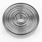 12 Pieces Round Cookie Biscuit Cutter Set,Graduated Circle Pastry Cutters,18/8 Stainless Steel Cookie Cutters and Donut Cutter Ring Molds