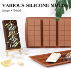 1 Pc Chocolate Bar Mold Deep Large Chocolate Molds Silicone Break Apart Thick Silicone Molds for Candy Bar (10 Snap）