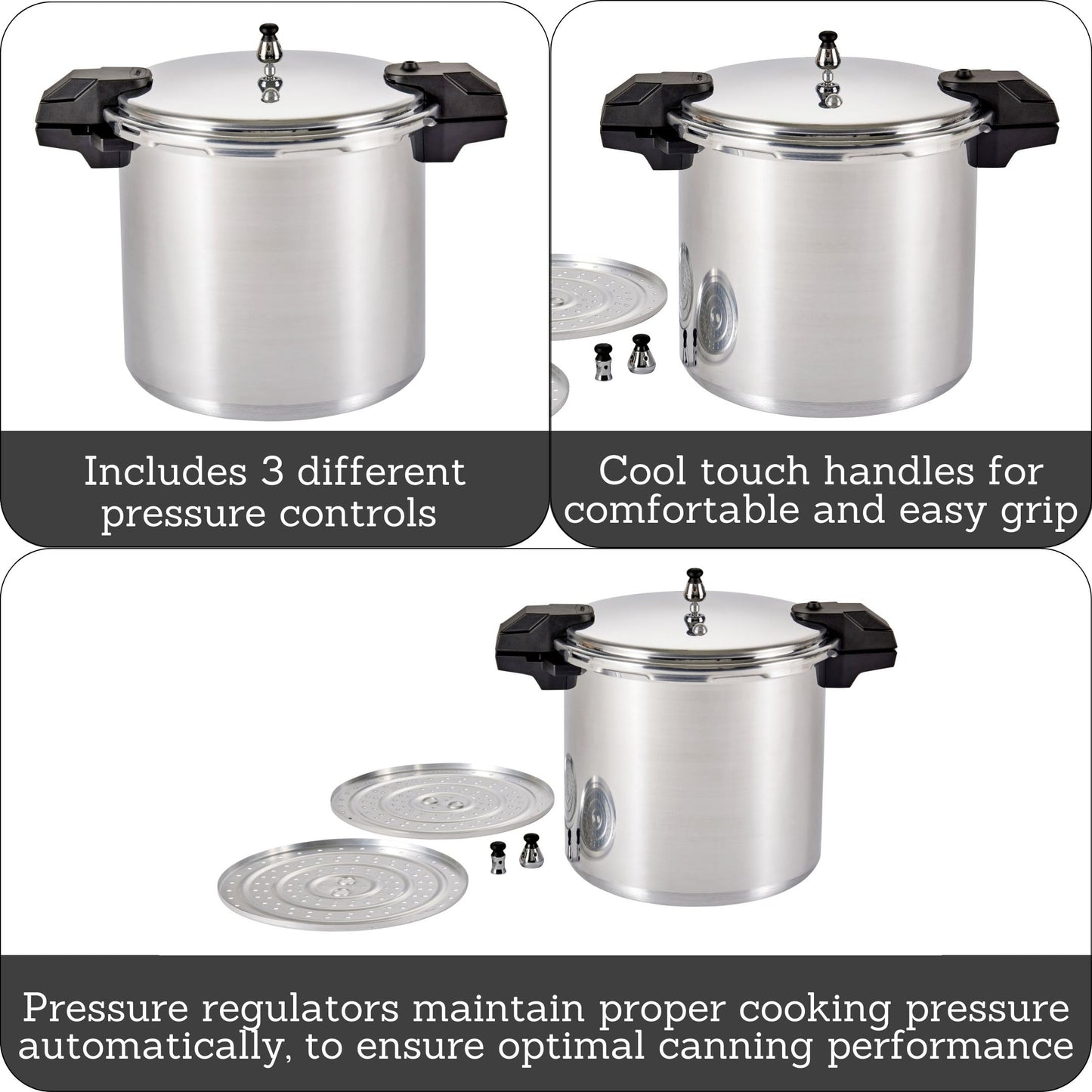 Mirro Pressure Cooker, 22 Quart, Silver