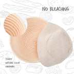 Bread Proofing Baskets Set of 2 8.5 inch Round Dough Proofing Bowls w/Liners Perfect for Home Sourdough Bakers Baking