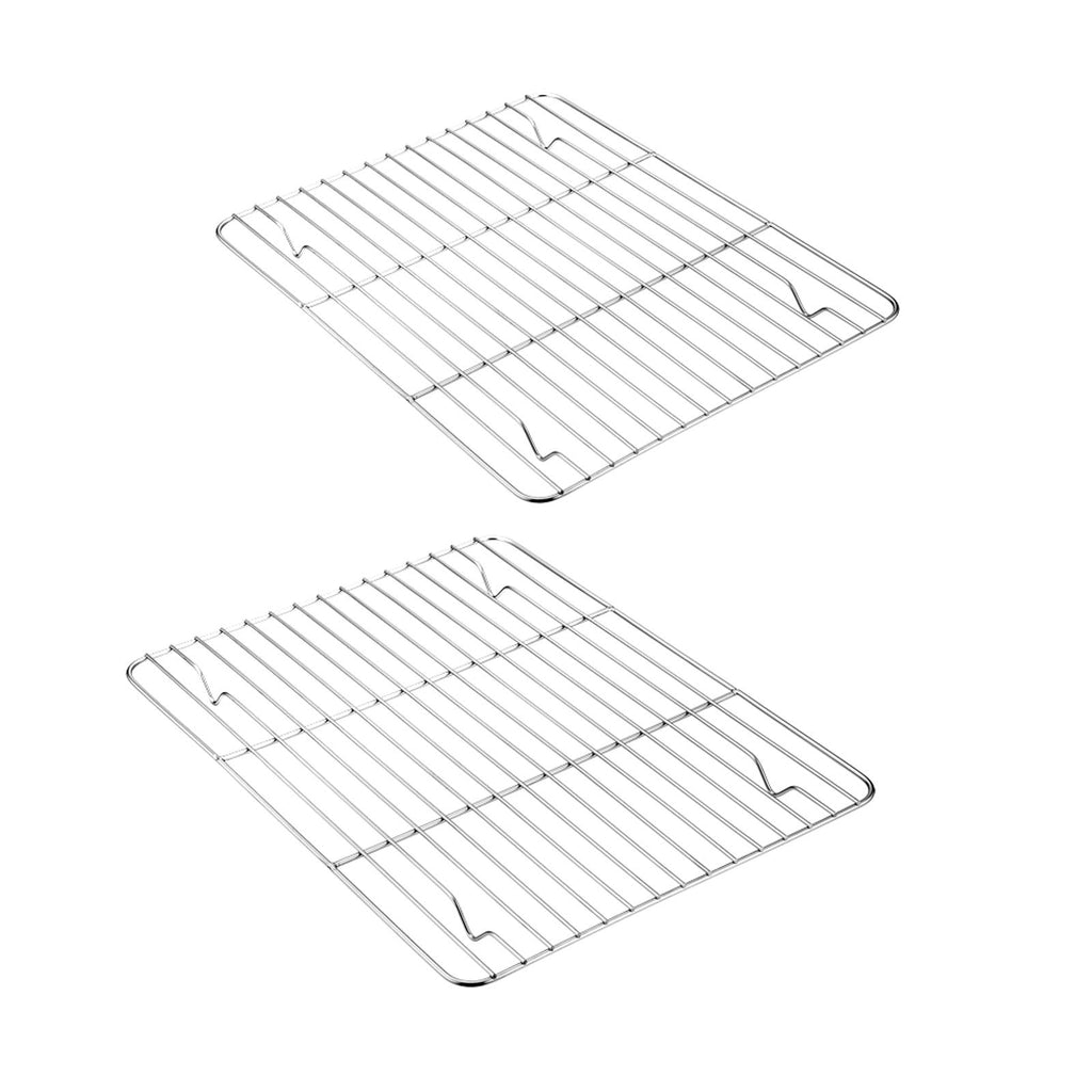 E-far Small Baking Rack Set of 2, Stainless Steel Metal Roasting Cooking Racks, Size – 8.6"x6.2", Non Toxic & Rust Free, Fit for Small Toaster Oven, Dishwasher Safe