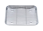 TeamFar Toaster Oven Tray and Rack Set, 9.3’’ x 7’’ x 1’’, Stainless Steel Toaster Oven Pan Broiler Pan, Non Toxic & Healthy, Easy Clean & Dishwasher Safe
