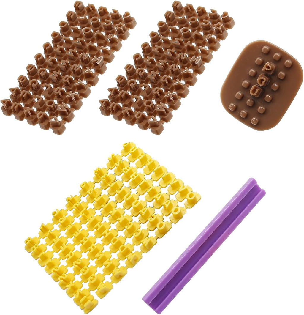 172 PCS Alphabet Number Symbols Cookie Cutters Set Biscuit Fondant Cake Impress Embosser Cutter Stamp Press DIY Embosser Mold for Cake Baking Clay