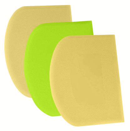 SURDOCA Dough Scraper Bench Scraper - 3P 4.7x3.7" Plastic Flexible Bowl Scraper, Sharp Edge & Angles Cake Scraper. Non-Slip Bakeware Decorating Tools Sculpting & Modeling Tools - Green+White+Green