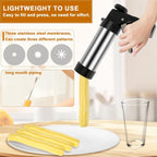 Churro Maker Machine, Stainless Steel Churro Gun Kit, Churros Maker Gun, Cookie Press Set with 1 Tips, 3 Discs, 2 Brushes