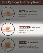 Non-stick 200pcs Standard Cupcake Liners for Baking, Natural, Food-grade Cupcake Wrapper, Greaseproof Parchment Muffin Liners