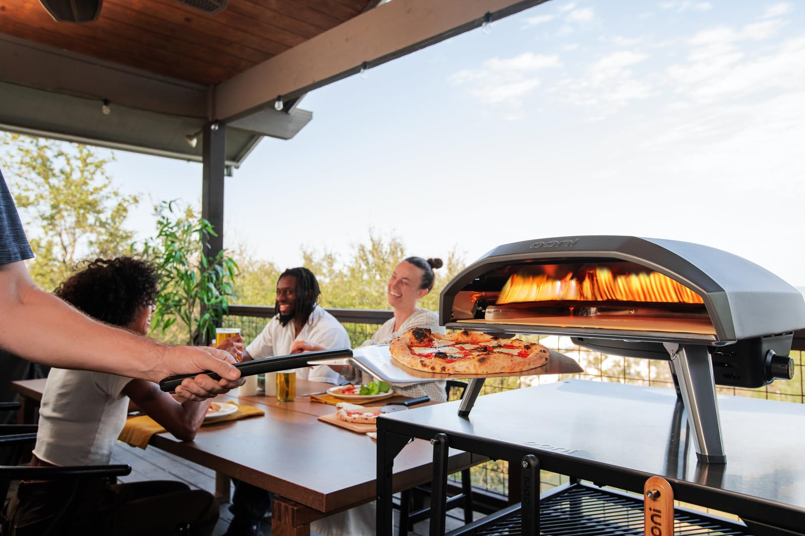 Ooni Koda 16 Piec do pizzy gazowy – 28mbar propanowy piec do pizzy na zewnątrz, przenośny piec do pizzy na ogień i na kamieniu 16-calowe pizze, z wężem gazowym i regulatorem, maszyna do robienia pizzy na blacie, kuchenka do pizzy na zewnątrz