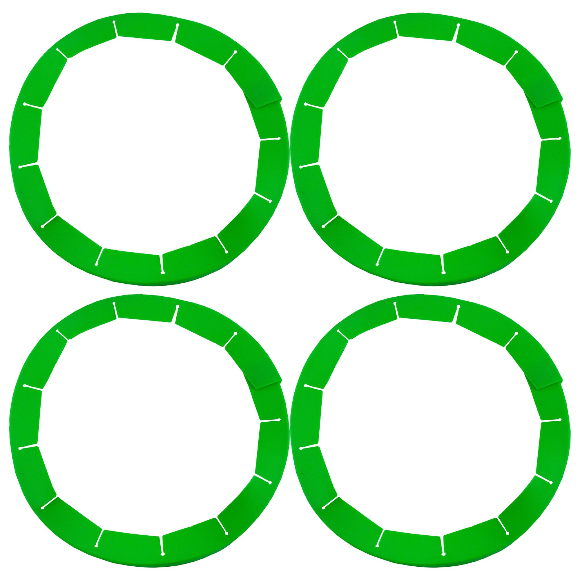 Cornucopia Brands Silicone Pie Crust Shields (2-Pack), Adjustable Pie Protectors, Green