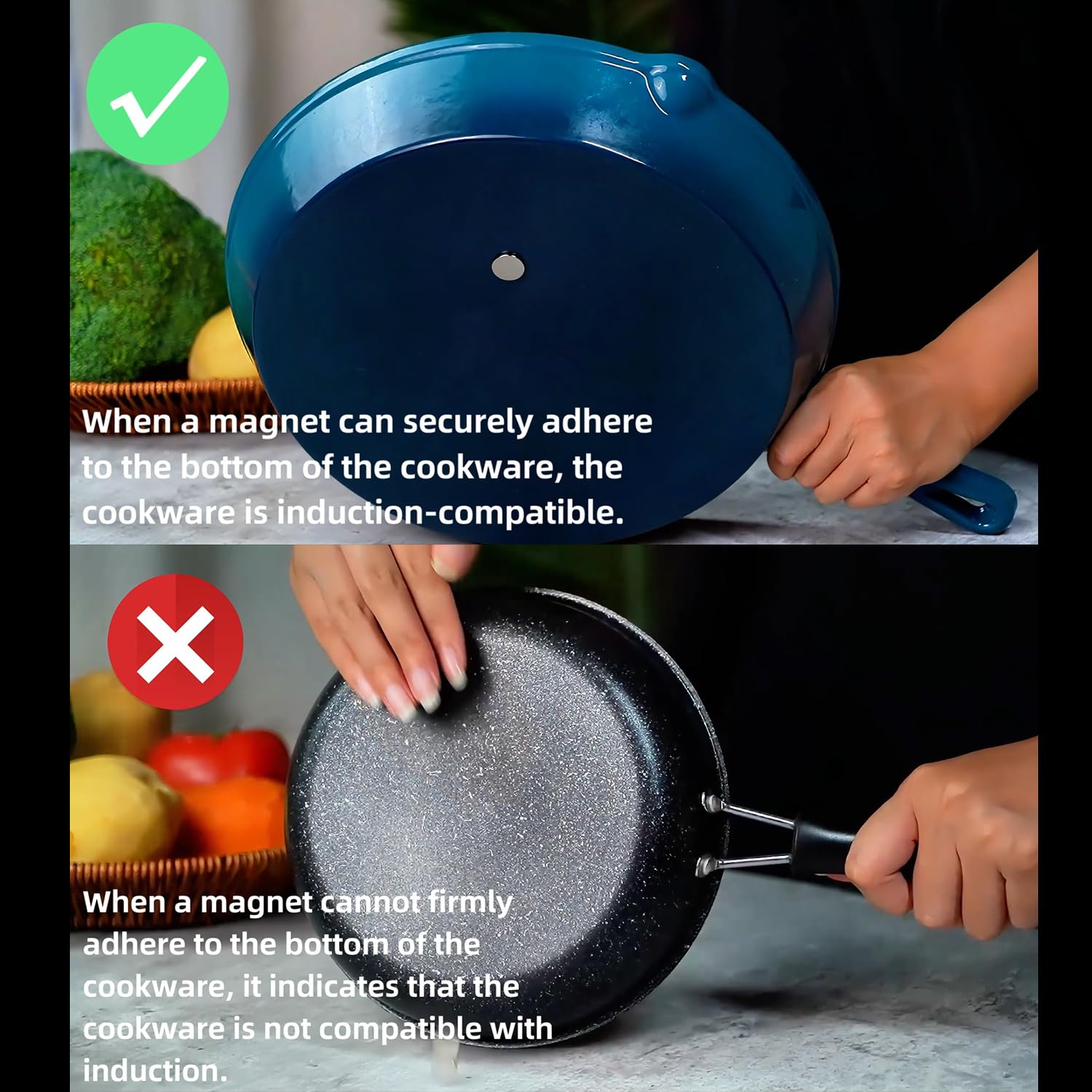 Портативна індукційна варильна поверхня WAATFEET потужністю 1600 Вт, електрична індукційна плита та пальник, настільна конфорка з 10 рівнями регулювання, 3-годинний таймер, смарт-сенсорна варильна поверхня та функція блокування безпеки, чорний колір