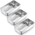 TeamFar Loaf Pans for Baking Bread, 9 × 5 Inch Stainless Steel Loaf Bread Pans Tins for Homemade Brownies, Healthy & Sturdy, Oven & Dishwasher Safe - Set of 2