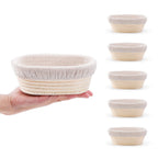 Bread Proofing Baskets Set of 2 10 inch Oval Shaped Dough Proofing Bowls w/Liners Perfect for Professional & Home Sourdough Bread Baking