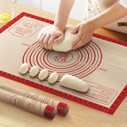 Silicone Baking Mat, Non Stick Pastry Mat Sheet for Dough Rolling, Nonslip Fondant/Pie Crust Mat, Counter Mat Oven Liner Mat for Making Cookies Macarons Bread Baking Supplies Extra Large 26 x 16 Inch
