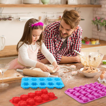 6PCS Silicone Molds Puppy Dog Paw and Bone, Elegant Chocolate Molds for Baking, Non-Stick gummy molds, Dog Treat Molds, Used for Chocolate, Candy,Pudding, Jelly,Ice Cube,Biscuits,Dog Treat by AOULELA