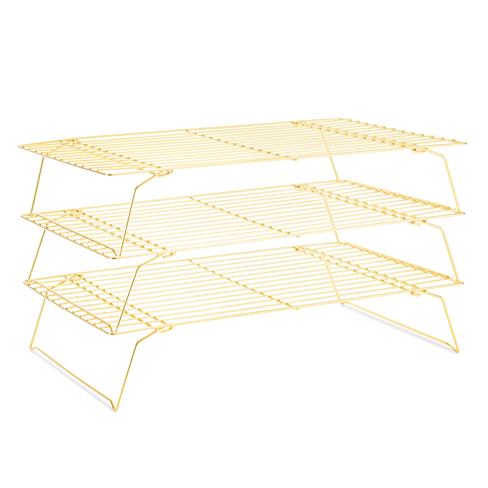 Cooling Rack for Baking 2-Pack, 16x10 Inches Baking Rack, Thick Wire Cookie Rack for Cooking, Roasting, Grilling, Drying, Oven Safe, Fits Half Sheet Pan, Silver
