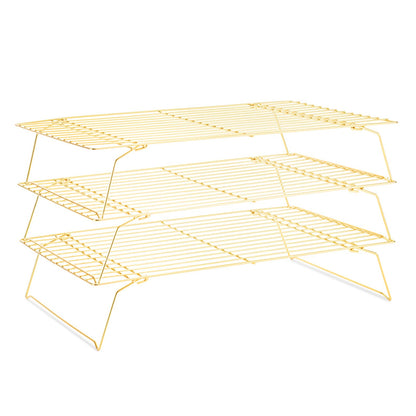 Cooling Rack for Baking 2-Pack, 16x10 Inches Baking Rack, Thick Wire Cookie Rack for Cooking, Roasting, Grilling, Drying, Oven Safe, Fits Half Sheet Pan, Silver