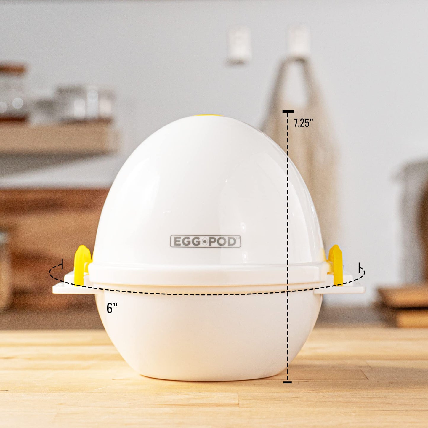 Eggpod by Emson Egg Cooker Wireless Microwave Hardboiled Egg Maker, Cooker, Egg Boiler & Steamer, 4 Perfectly-Cooked Hard boiled Eggs in Under 9 minutes As Seen On TV