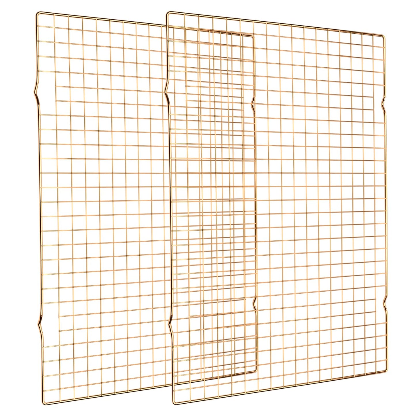 Cooling Rack for Baking 2-Pack, 16x10 Inches Baking Rack, Thick Wire Cookie Rack for Cooking, Roasting, Grilling, Drying, Oven Safe, Fits Half Sheet Pan, Silver