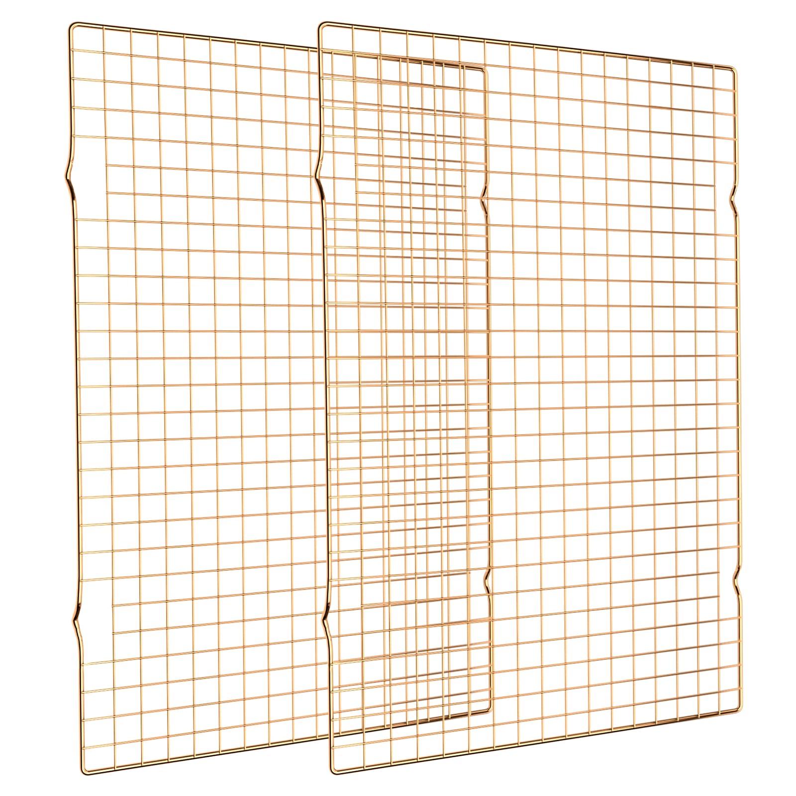 Cooling Rack for Baking 2-Pack, 16x10 Inches Baking Rack, Thick Wire Cookie Rack for Cooking, Roasting, Grilling, Drying, Oven Safe, Fits Half Sheet Pan, Silver