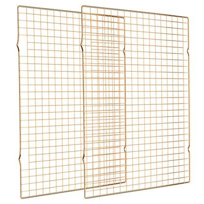 Cooling Rack for Baking 2-Pack, 16x10 Inches Baking Rack, Thick Wire Cookie Rack for Cooking, Roasting, Grilling, Drying, Oven Safe, Fits Half Sheet Pan, Silver