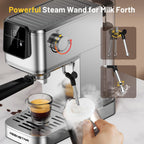 KEENSTAR Espresso Machine 20Bar, Hot & Iced Coffee Machine with Rapid Cold Brew, Espresso Maker with Steam Wand, Touch Screen with 37oz Water Tank for Latte, Cappuccino, Gift for Coffee Lover