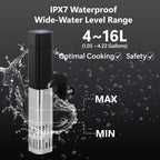 KURSINNA Sous Vide Machine, 1000 W Sous Vide Cooker, 15 dB Ultra-cichy cyrkulator zanurzeniowy z dokładnym cyfrowym timerem temperatury, IPX7 Wodoodporny precyzyjny garnek