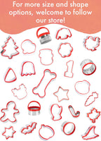 3-Piece Dog Bone Cookie Cutters Set - Dog Treats Cutters, Bone Shapes, 2.4" to 3.9" Soft PVC Coated