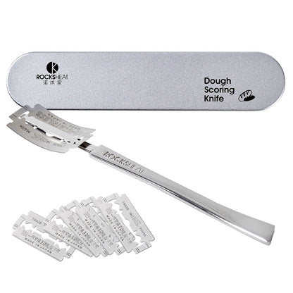Bread Lame Set with Blade Cover, Two Scoring Knifes with 5 Feather Blades, Dough Scoring Tool for Bread Baking, Sourdough Scoring Tool Dexterous-Cut Series Lame Bread Tool (LUNA & ELEGANT)