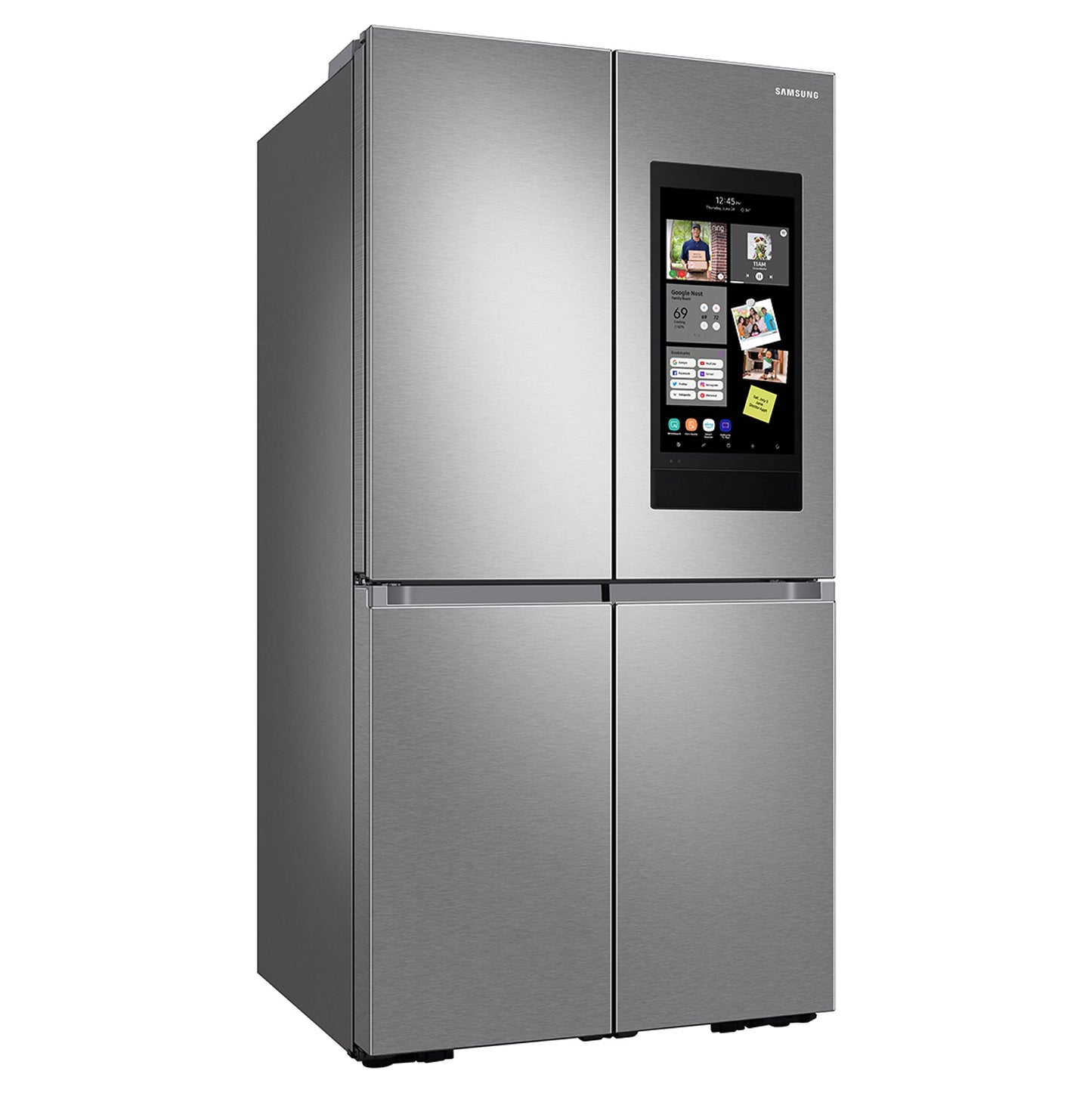 SAMSUNG 29 Cu Ft Smart 4-Door Flex Lodówka z Family Hub i wbudowanym Alexa, Beverage Center, Dual Ice Maker, Energy Star Certified, RF29A9771SR/AA, Stal nierdzewna odporna na odciski palców