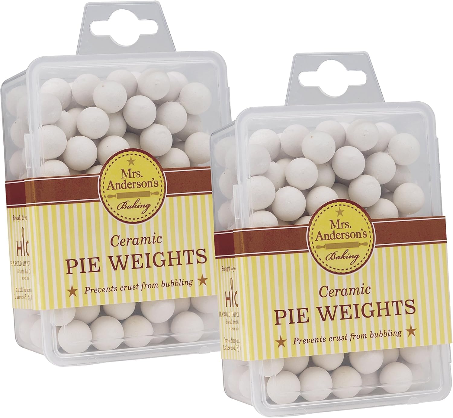 Mrs. Anderson's Baking Pie Weights | Natural Ceramic Stoneware Beads for Blind Baking | Heat-Safe, Food-Safe, Easy to Use | Prevents Shrinking, Puffing, Bubbling | Individual Weighted Balls